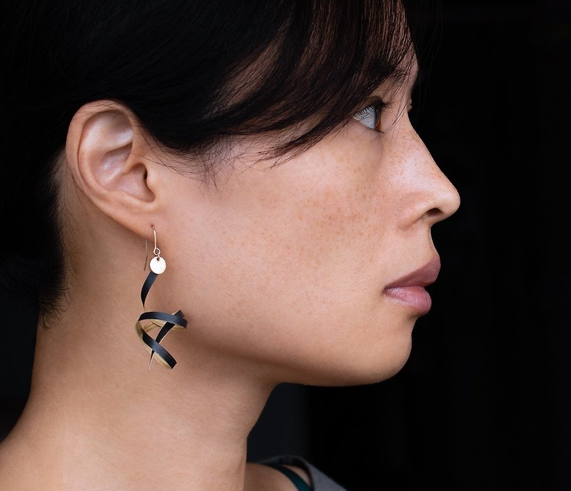 Trace of Nature - Bamboo Earring - Earrings & Clip-ons - Bamboo Blue