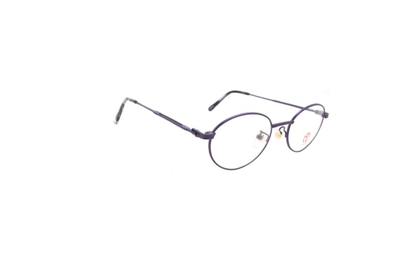 Alain Delon 8067 C-25 80s Vintage Eyeglasses - กรอบแว่นตา - โลหะ สีม่วง