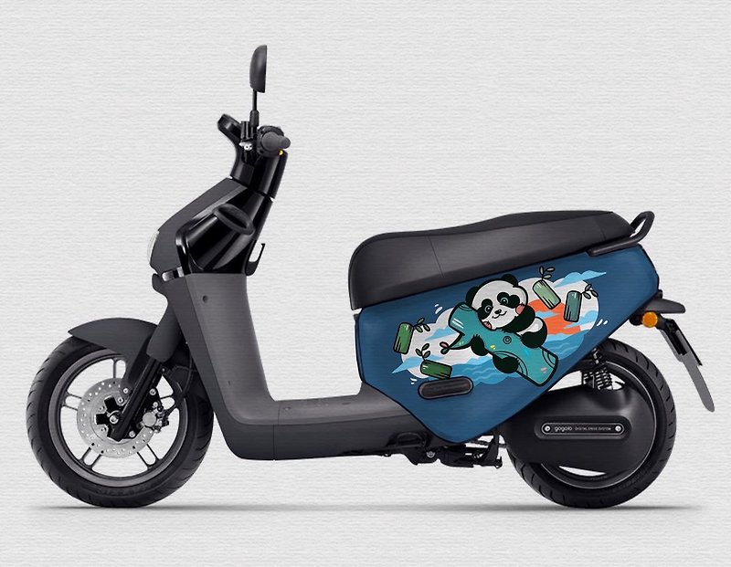 Gogoro anti-scratch car cover gogoro full car series Ai1 Ai3 UR2 can change the background color panda - Other - Polyester 