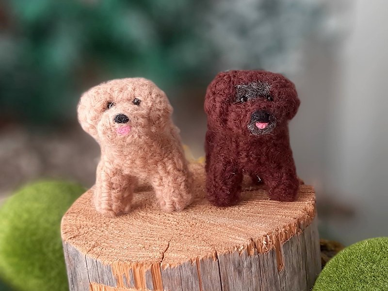 POODLE Dollhouse miniatures animals Needle felted animals Wool felt dog figurine
