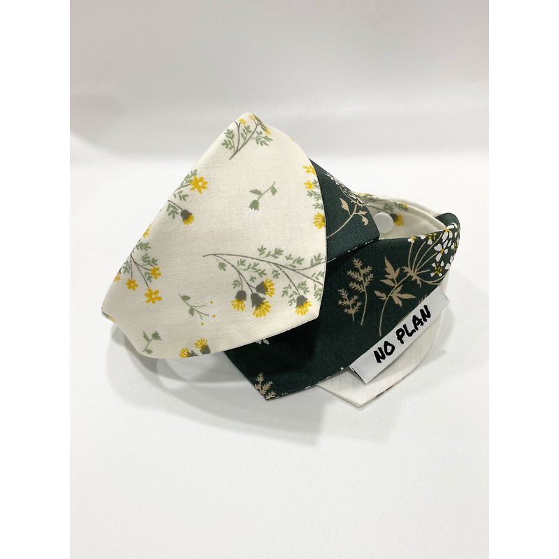 Forest Flower_Pet Scarf - Collars & Leashes - Cotton & Hemp Green