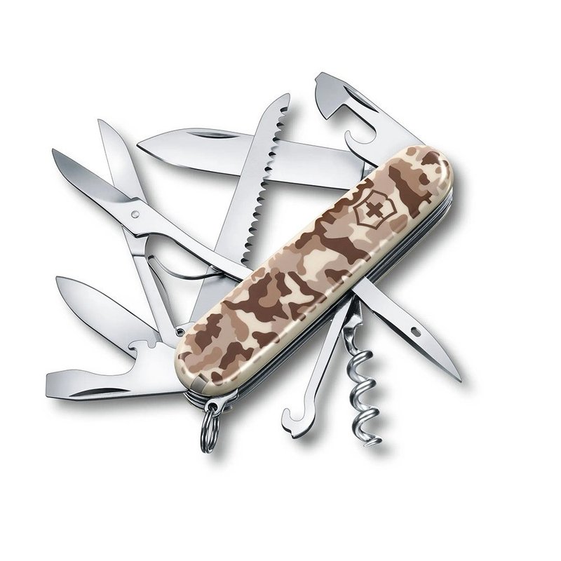 VICTORINOX Swiss Victorinox Swiss Knife 15 for 91mm coffee camouflage 1.3713.941 - Camping Gear & Picnic Sets - Stainless Steel Multicolor