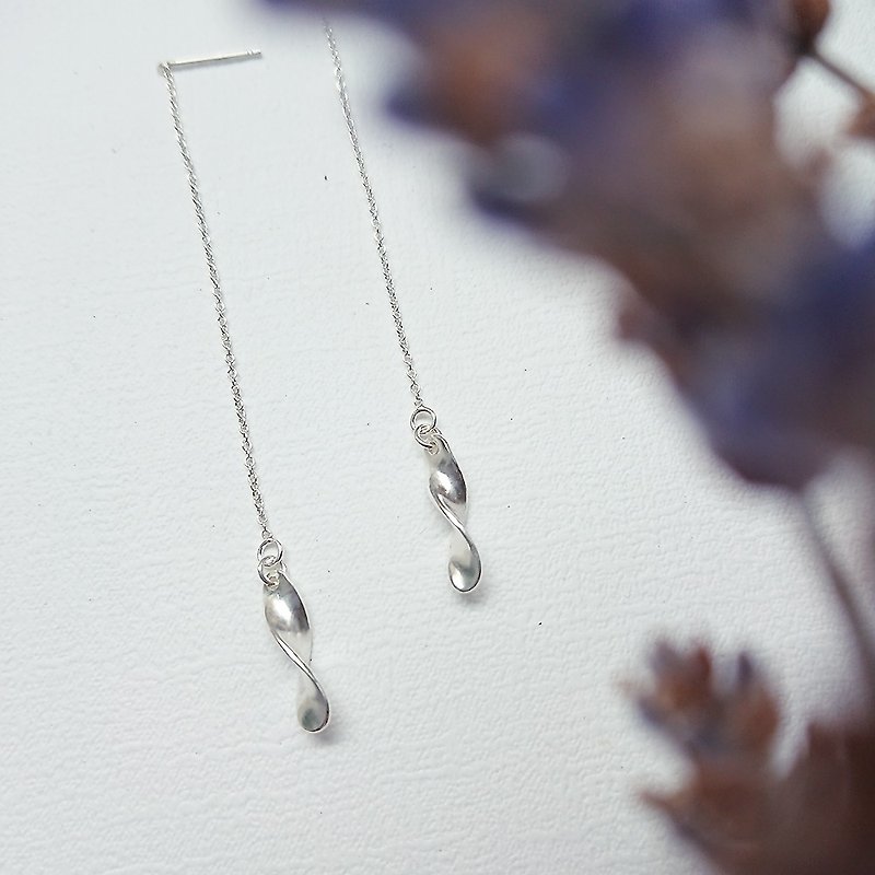 ABOUT LOVE // Infinite Love  Draping Earrings - Earrings & Clip-ons - Other Metals Silver