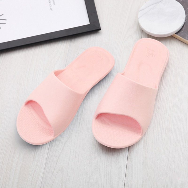 [Veronica] Fragrance Comfortable Simple Functional Indoor Slippers-Powder - Indoor Slippers - Plastic 