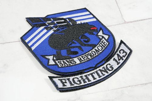 【国際】腕章 J-TECH│第143戦闘攻撃機飛行隊エンブレム│刺繍腕章パッチ