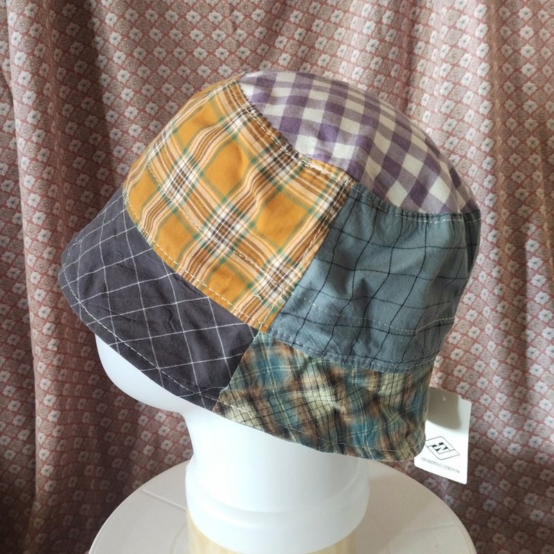 Unique Patchwork Handmade Bucket Hats Men / Cotton Bucket Fancy Dad Hat - 帽子 - 棉．麻 多色