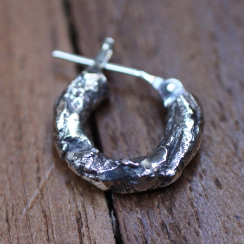 silver925 Earrings -Surface Pierce- (1P) Clip-On Sterling Silver Hoop Earrings Japan - Earrings & Clip-ons - Sterling Silver Silver