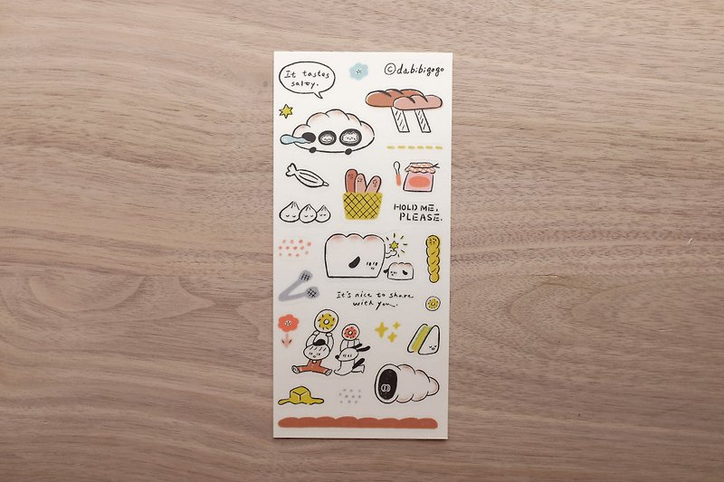 │Secretly Bakery│Bakery/Transparent Sticker - Stickers - Paper Brown