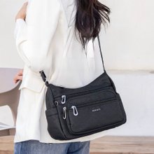 斜めサイドバックナイロンシリーズキラキラ星多用途マルチコンパートメント斜めバックパックブラックマルチカラーオプションスモールスクエア