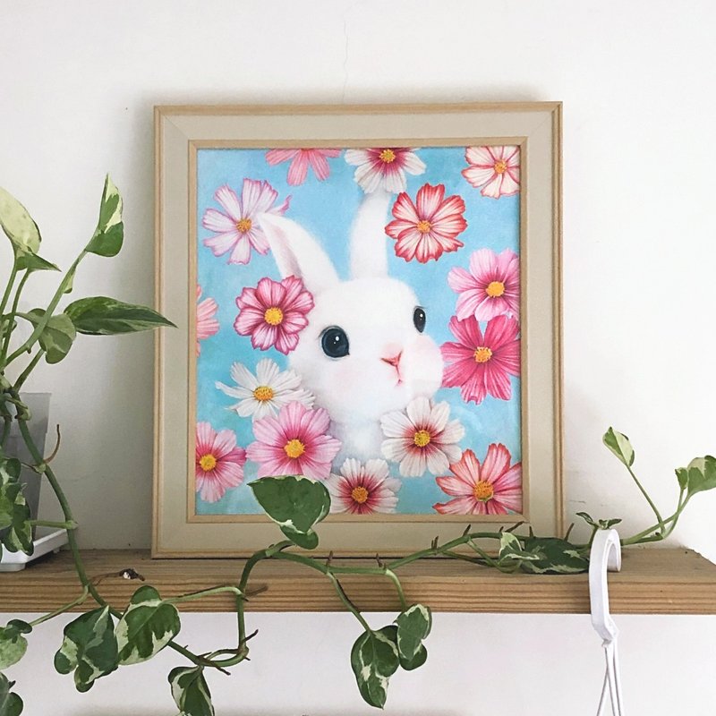 Flower Rabbit Decorative Painting (Flower Rabbit Poster) - Posters - Paper 