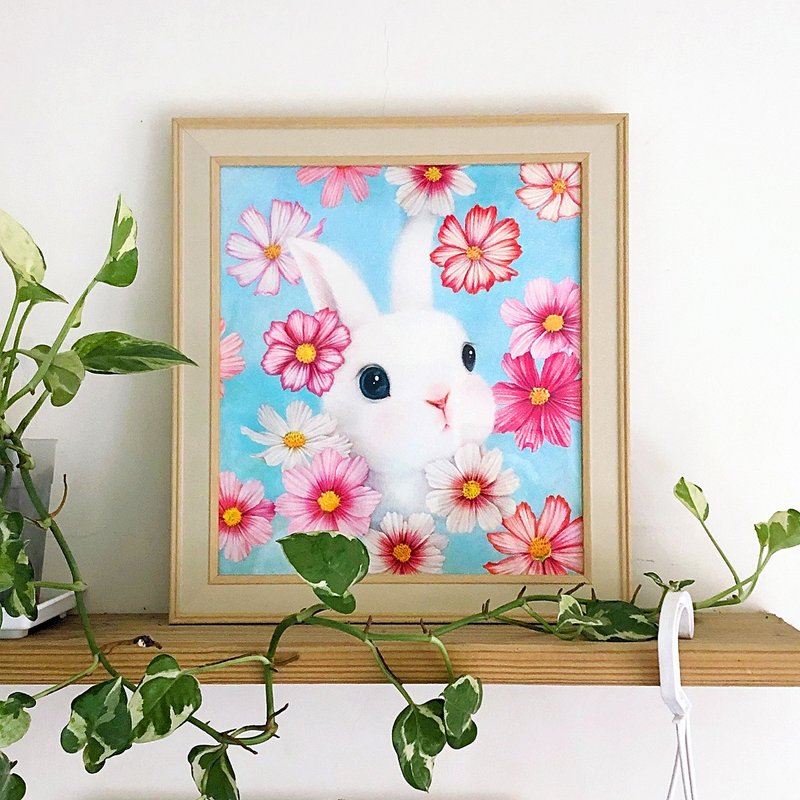 Flower Rabbit Decorative Painting (Flower Rabbit Poster) - โปสเตอร์ - กระดาษ 