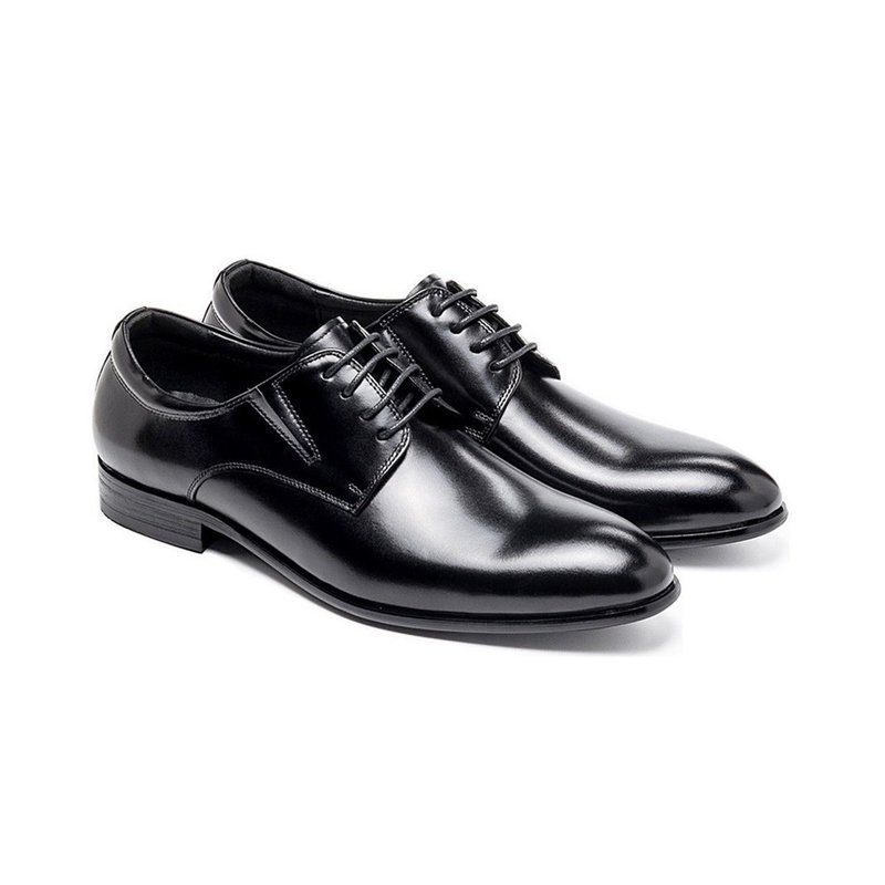 Small size/plain gentleman men's leather shoes black - Men's Leather Shoes - Genuine Leather 