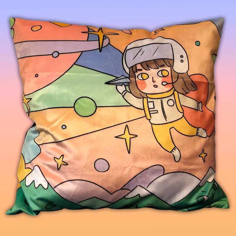 Airplane astronaut pillow - หมอน - ผ้าฝ้าย/ผ้าลินิน สึชมพู