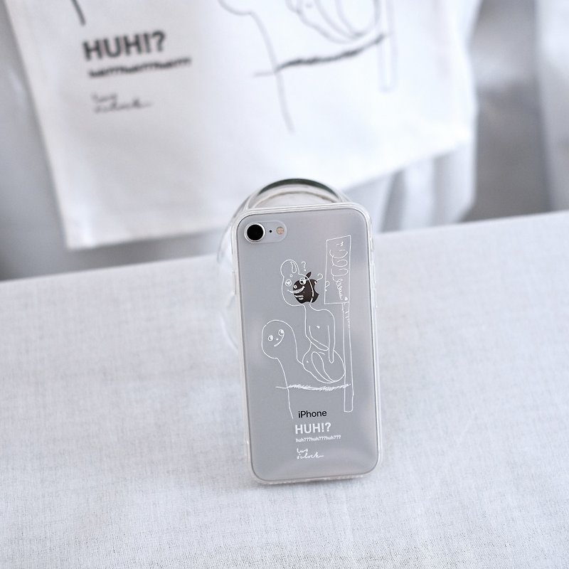 Huh? case - Phone Cases - Plastic Transparent