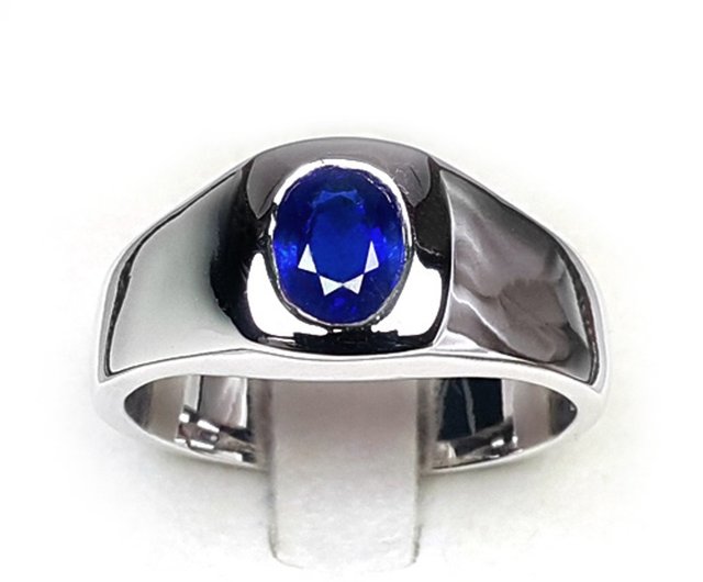 3.12 ct Natural blue star sapphire ring silver sterling size us 7.0 ring store wedding. Free resize all size.