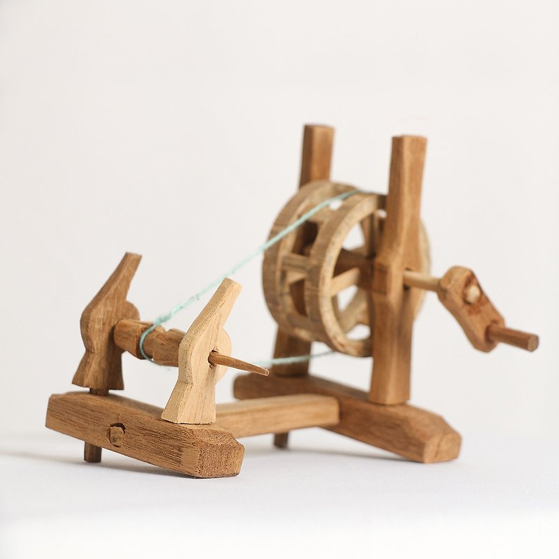 木頭 擺飾/家飾品 咖啡色 - Traditional Cotton Spinner Miniature, Teak wood