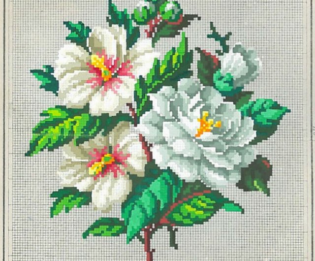 Stitching Flowers on the Double Straight Cross - Serendipity Needleworks