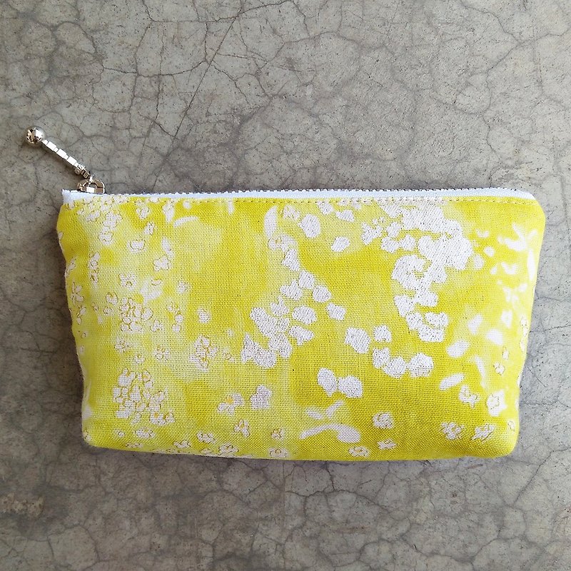 Feliz & Recap spring purse / storage bag - กระเป๋าใส่เหรียญ - ผ้าฝ้าย/ผ้าลินิน สีใส