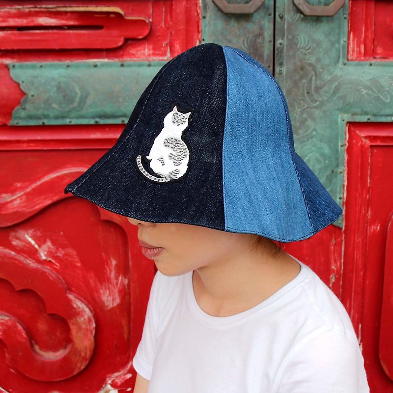 築夢丹寧手作個性時尚造型帽-大 - 帽子 - 其他材質 藍色