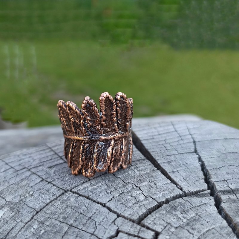 Fern copper ring - แหวนทั่วไป - ทองแดงทองเหลือง สีนำ้ตาล