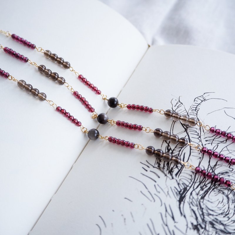 守護之冬 : 1月誕生石項鍊 : 25礦脈獨家合作設計 - 項鍊 - 半寶石 金色