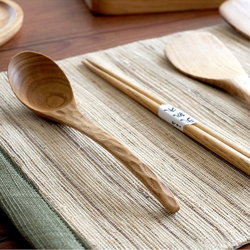 LINKIFE 木質系列栗木龜甲防滑湯杓 - 餐具/刀叉湯匙 - 木頭 