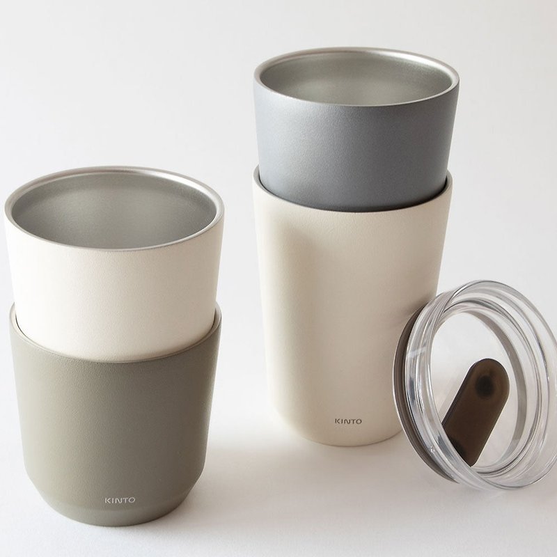 日本KINTO TO GO TUMBLER 保溫隨行杯(栓蓋版) -兩款 - 杯子 - 不鏽鋼 咖啡色