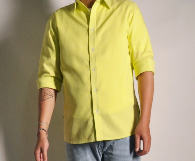 Lemon yellow hot sale shirt mens