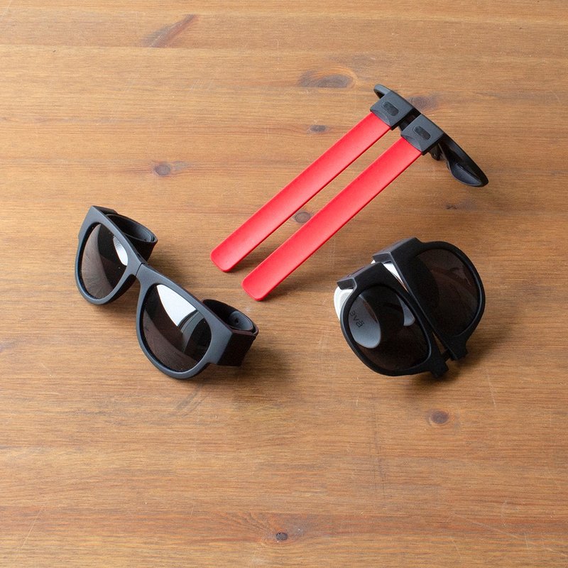 折疊式隨身太陽眼鏡 Kateva Sunglasses with Pouch - 眼鏡/鏡框 - 矽膠 白色