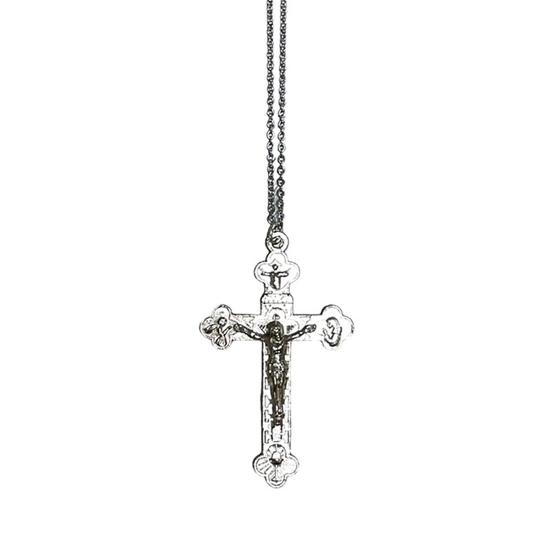 CROSS NECKLACE 010 - สร้อยคอ - เงิน สีเงิน