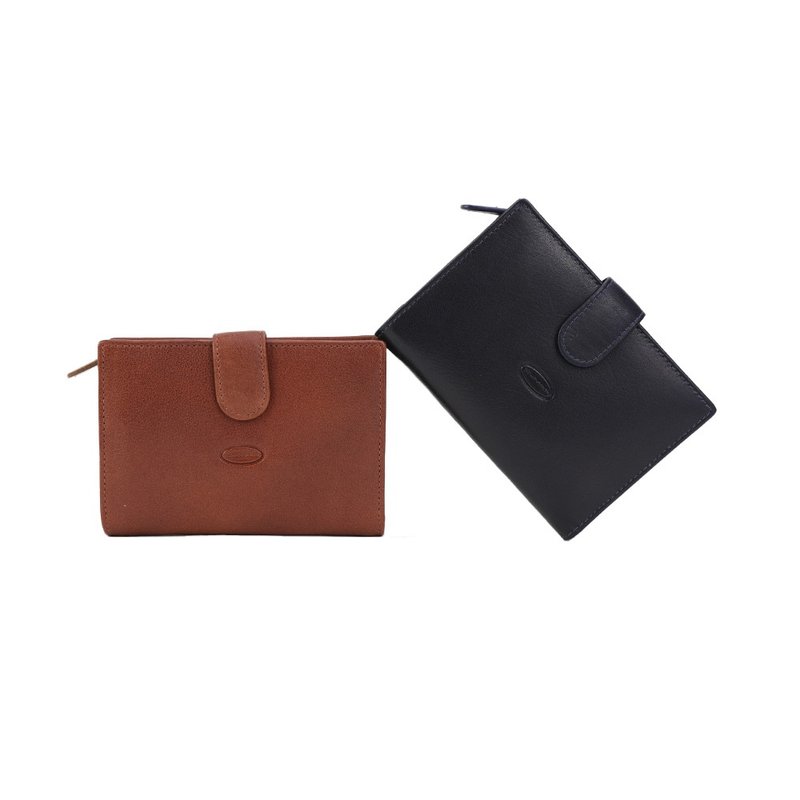 THE BRIDGE 頭層義大利牛皮 VACCHETTA 中長夾 - 錢包/皮夾/長短夾 - 真皮 多色