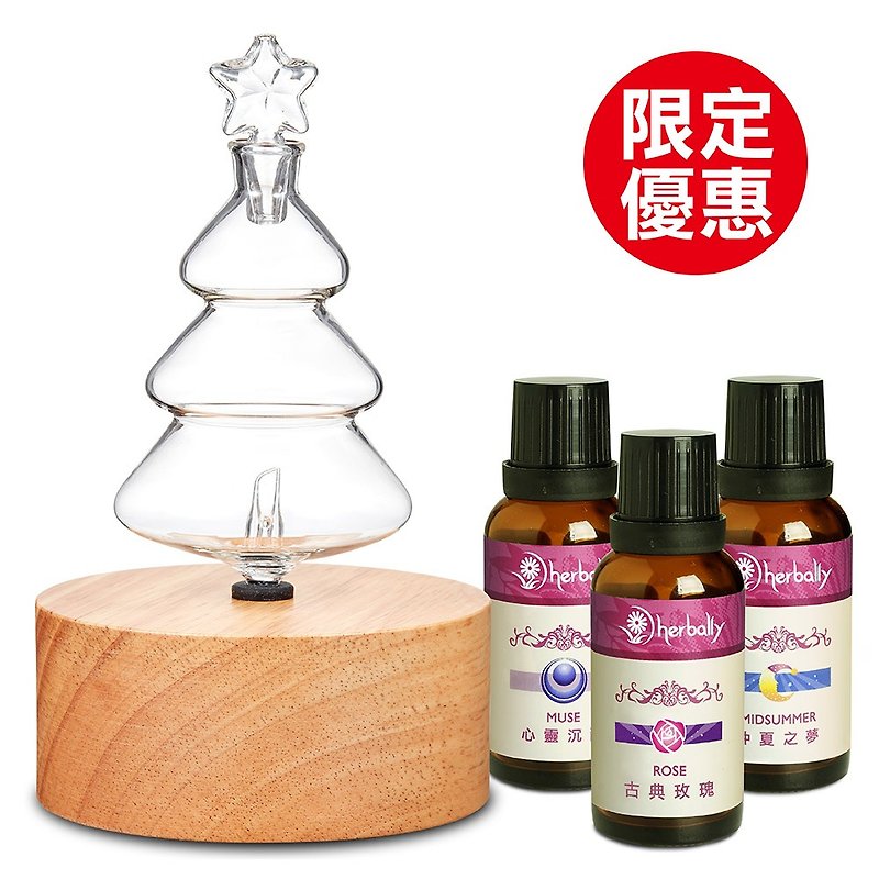 [Herbal Truth] Happy Tree Spread Aromatherapy Fragrance Set (Wood + Compound Essential Oil Randomized x3) - น้ำหอม - ไม้ 