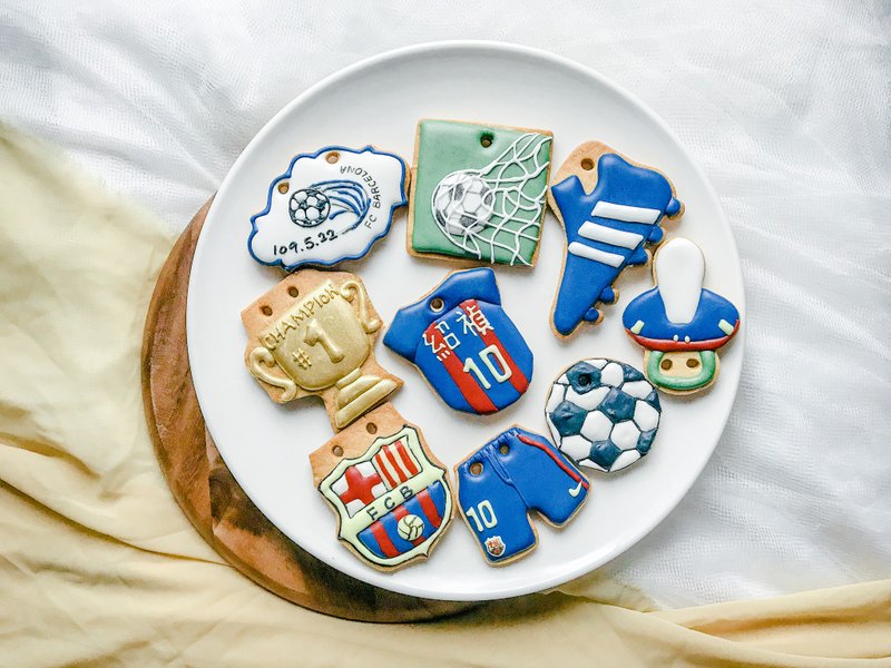 Soccer boy version salivary biscuits/icing biscuits - Handmade Cookies - Fresh Ingredients 