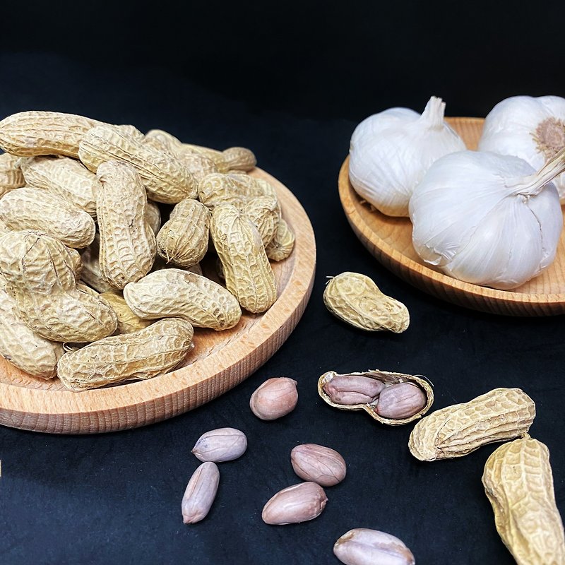 【Zhen Shi Tang】Thick Garlic Peanuts in Shell (280g) - Nuts - Other Materials 
