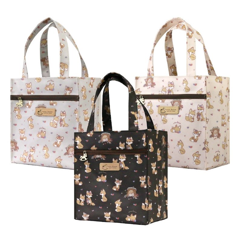 [Fox and Flower-Pu He Bag] Made in Taiwan, all-purpose waterproof portable lunch bag - Handbags & Totes - Waterproof Material 