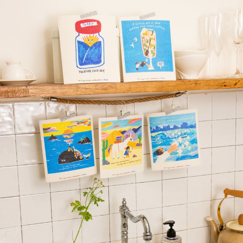 All Thing Bright and Beautiful Cellulose Sponge Cloth - อื่นๆ - วัสดุอีโค ขาว