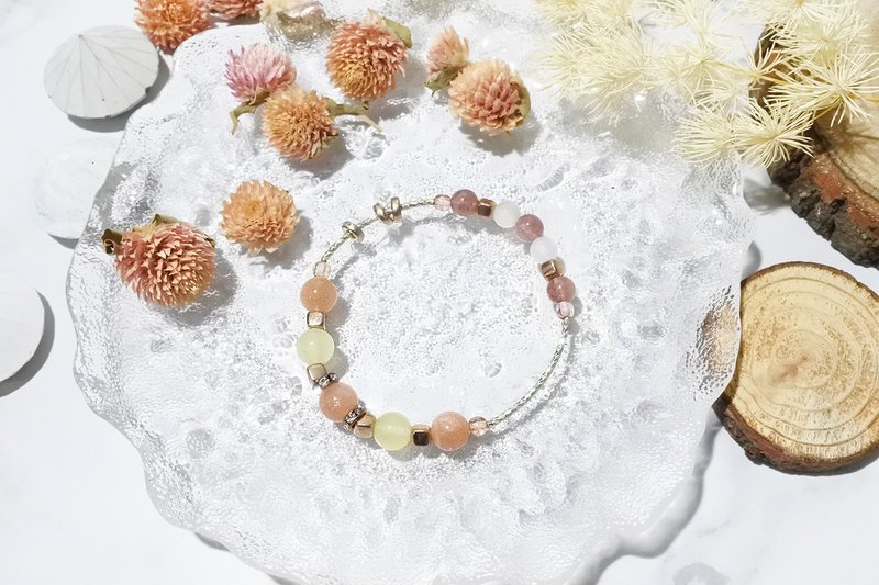 暮夏金語 – 天然水晶手鍊 - 手鍊/手環 - 水晶 橘色