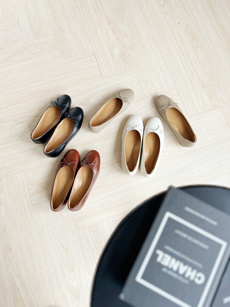 【Your Holiday】French Ballet Shoes - Mary Jane Shoes & Ballet Shoes - Genuine Leather 