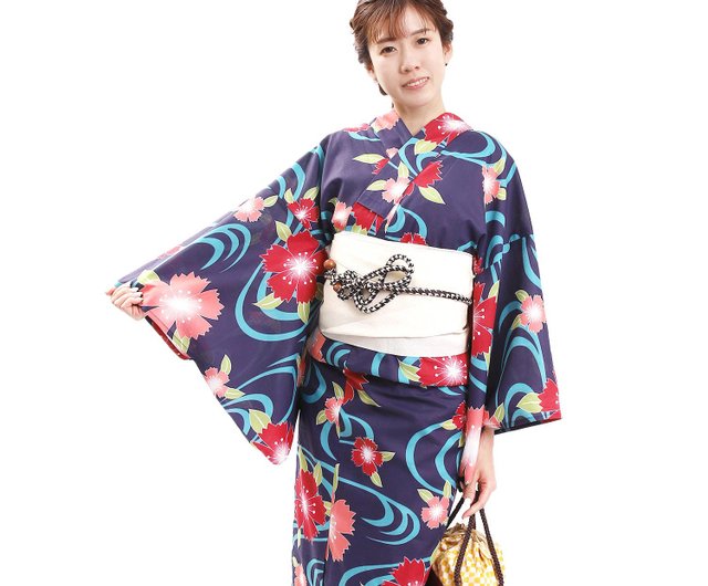 日本和服女性浴衣腰帶2件組F Size X25-310 yukata - 設計館fuukakimono 