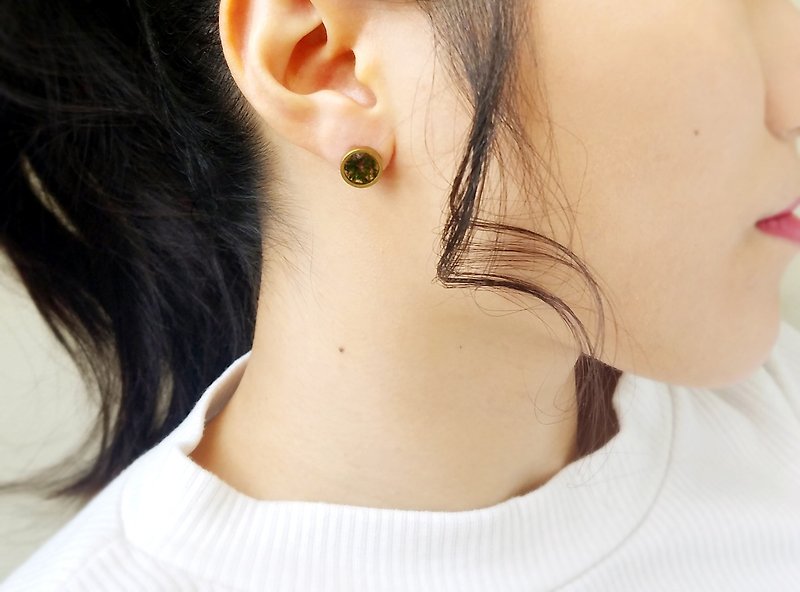 ALOTSS / earring / moss, cool jewelry, cute earrings, dainty earrings, uique jew - ต่างหู - โลหะ 