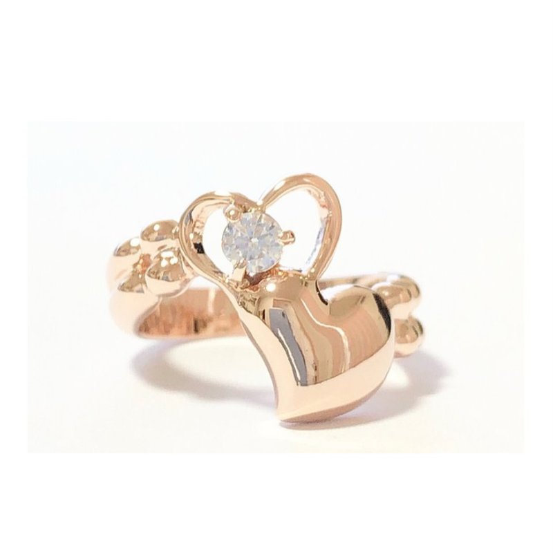 Ring of two heart. (ピンキーリング可) - 戒指 - 其他金屬 金色