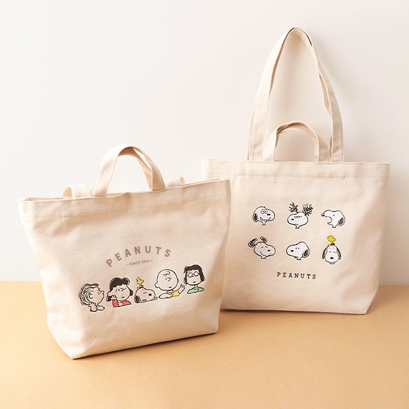 Peanuts Snoopy dual-purpose canvas tote bag-Snoopy genuine authorized 2way shoulder and portable dual-use - Messenger Bags & Sling Bags - Cotton & Hemp Multicolor
