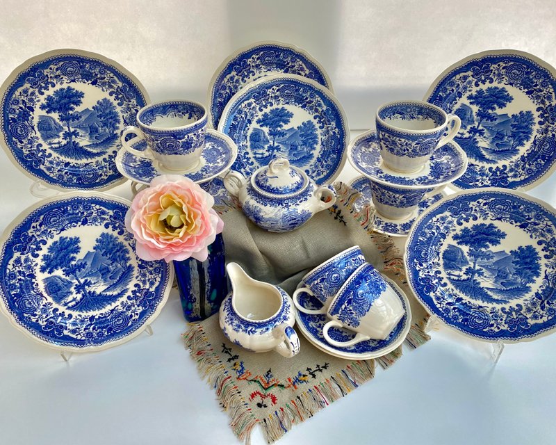 Villeroy & Boch Burgenland Blue 陶瓷咖啡具 德國產 停產商品 - 盤子/餐盤/盤架 - 瓷 藍色