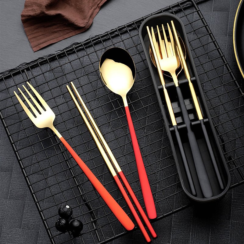 【Customized gift】 Stainless Steel cutlery set | diamond shape | environmental protection tableware | - อื่นๆ - สแตนเลส 