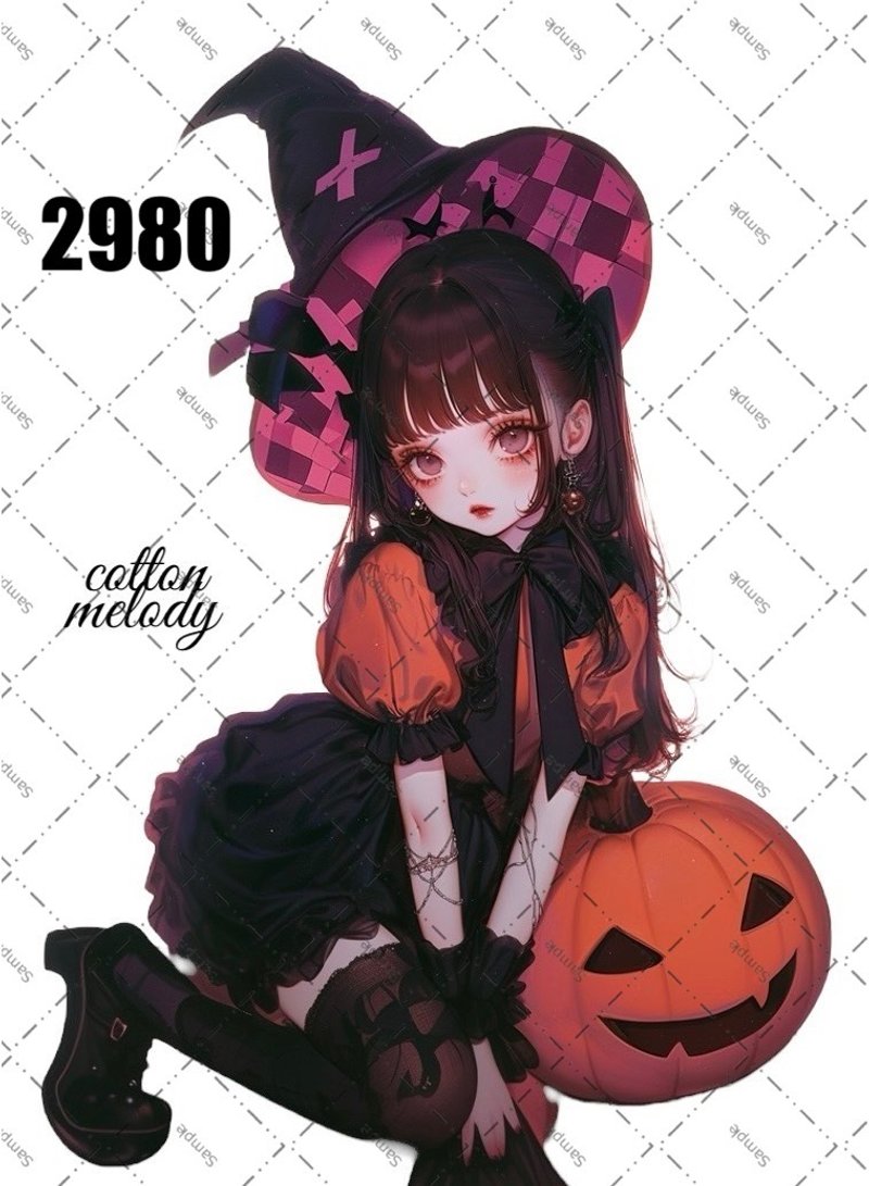 original sticker no.2980 人物ステッカー オリジナルステッカー オリジナル人物ステッカー 装飾ステッカー cotton melody - 貼紙 - 紙 
