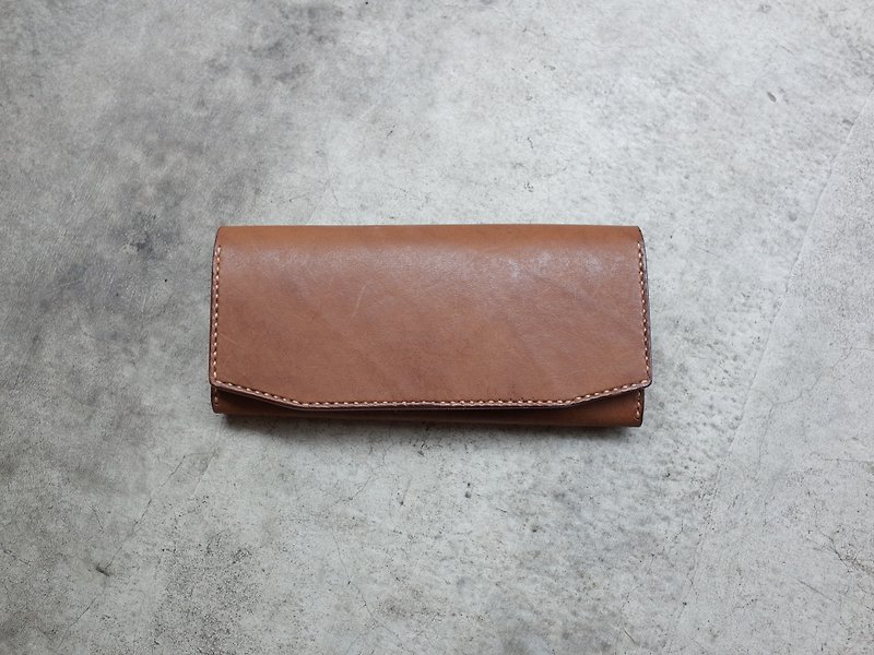 Vegetable tanned leather detachable sandwich long folder / wallet / wallet / wallet - Wallets - Genuine Leather Multicolor