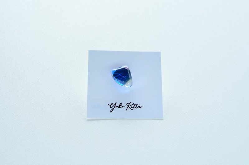 Glass drops / earrings / BLUE - Earrings & Clip-ons - Glass Blue