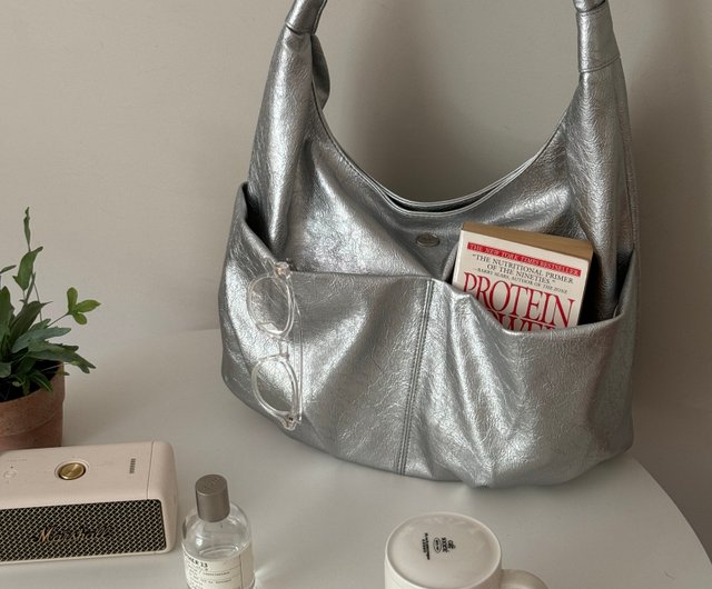 The Ally from Korea | EMILY BAG | Silver | 2ways Shoulder