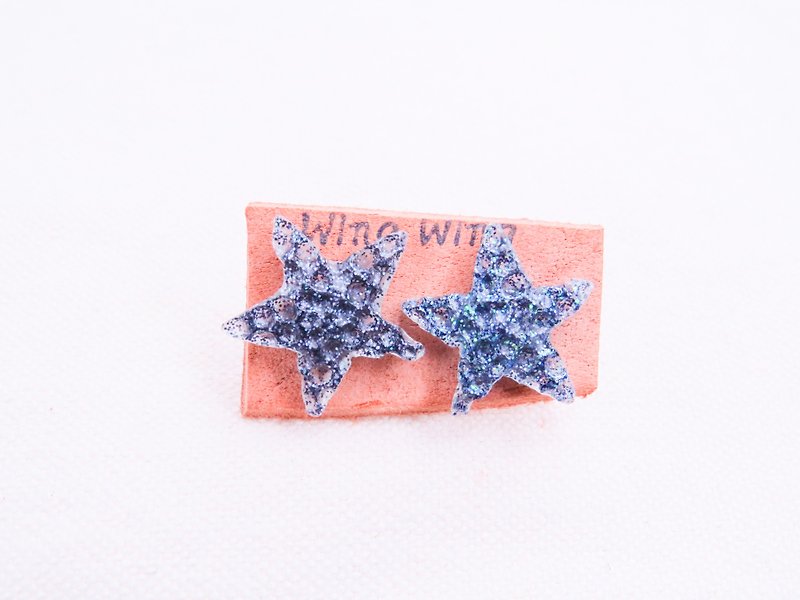 Sea stars, stainless steel earrings - Earrings & Clip-ons - Acrylic 