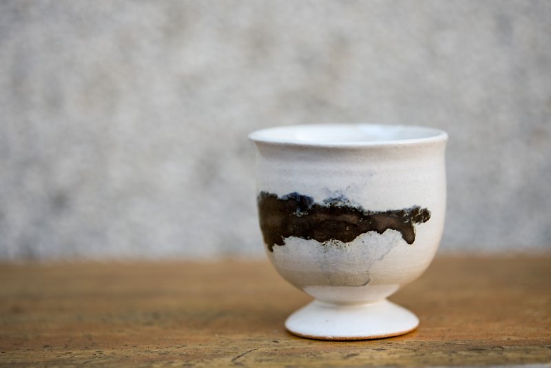 陶瓷高腳杯 | 小酒杯 | 小茶杯 - 杯子 - 陶 白色